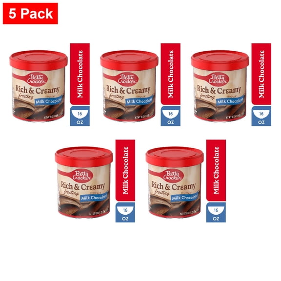 Betty Crocker Milk Chocolate Rich and Creamy Frosting 16 oz - 5 Pack
