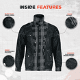 thumbnail image 5 of Daniel Smart Men’s Motorcycle Shirt - All Season Sporty Armored Flannel Shirt – Water Resistant and Durable, 5 of 11