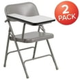 thumbnail image 3 of Flash Furniture Rutherford Steel Adult Folding Chairs with Right Handed Tablet Arm, Set of 2, Gray, 3 of 13