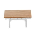 thumbnail image 3 of Dollhouse Miniature Table, Modern Style Dollhouse Desk Functional Decorative Birch Attractive Durable  For DIY Log Color And White,White, 3 of 8