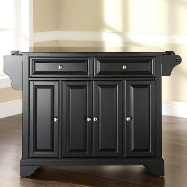 Crosley Furniture LaFayette Solid Black Granite Top Kitchen Island