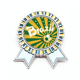 thumbnail image 1 of La cultura de futbol Brasil Brasil amarillo - verde Insignia broche Medalla ganadora, 1 of 3