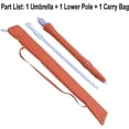 thumbnail image 2 of Bayside21 7 feet Beach Umbrella with Tilt, Portable Outdoor Sun Umbrella With UV Protection, Sand Screw Anchor, Shoulder Carry Bag,Polyester Fabric with Silver Coating, Orange, 2 of 5