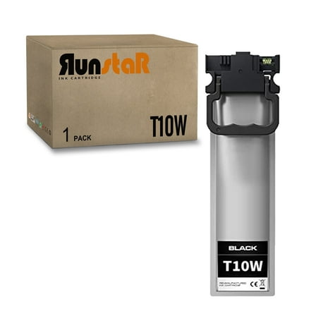 1 Pack T10W  T10W100 Black Ink Cartridge Replacement for Epson T10W T10W100 use for EPSON WorkPorce Pro WF-C5390 WF-C5890 Color Printers (1 Black)