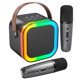 thumbnail image 1 of Máquina de karaoke Peski portátil Bluetooth con 2 micrófonos Space Grey, 1 of 8