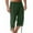 Army Green, variant on EGNMCR Men's Capris Pants, Men's Linen Harem Capris Pants, Lightweight Loose 3/4 Shorts New Men's Solid Color Casual Pants Casual Loose Straddle Pants Amall Foot Pants Full Length Pants Men Pants