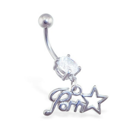 Body Jewelry Porn - MsPiercing - Belly Ring With Dangling \