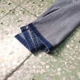 thumbnail image 4 of Pantalones de Mezclilla Azul Oscuro de Pierna Ancha, Pantalones Largos Casuales para Mujer, Pantalones de Mezclilla de Pierna Recta, 4 of 10