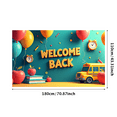 thumbnail image 3 of LUUFILx Welcome Back Banner Colorful School Decor Party Supplies Festive Event Poster Background Photography Props Classroom Decorations Home Celebrations, 3 of 8