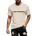 thumbnail image 3 of Crew Neck T Shirts for Men Quarter Sleeve Big & Tall Basic Tee Fashion Printing Round Neck Summer Outdoor Basic Basic Tee, 3 of 3