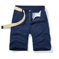 thumbnail image 2 of Miluxas Clearance Work Shorts Pants for Plus Men,Men Solid Zipper Button Pockets Cropped Cargo Shorts Dark Blue 6(M), 2 of 3