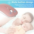 thumbnail image 3 of Wireless Mouse,Slim Wireless Portable Mobile Mouse,2.4G Noiseless Mouse with USB Receiver,Rechargeable Wireless Mouse for MacBook,Laptop,PC,Computer,Notebook (Silver), 3 of 7
