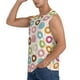 thumbnail image 3 of Balery Colorful Donuts Camisetas sin mangas para hombre, absorbe la humedad y protege contra el mal olor.-XX-Large, 3 of 7