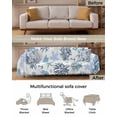 thumbnail image 3 of Nautical Corals Blue Sage Sofa Covers for 3 Cushion Couch,Washable Sectional & L Shape Couch Covers for Dog/Cat/Kid,Coastal Tropical Reef Green Non Slip Sofa Slipcover Tassel Futon Cover 71x150, 3 of 8