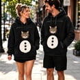 thumbnail image 4 of Puyaiuu Women Christmas Snowman Pattern Fuzzy Sherpa Hooded Sweatshirt With Pet Holding Hole Long Sleeve Warm Plush Pullover Top For Winter Holiday Party Gift, 4 of 5