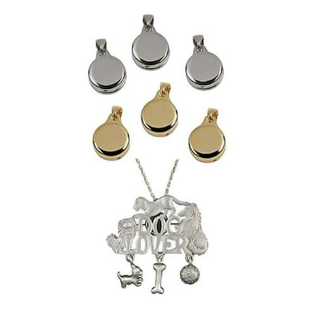 6pk Pin to Pendant Converters Pins Brooches to Necklace Chain Slide Gold Silver