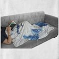thumbnail image 6 of Central America Soft Flannel Fleece Throw Blanket, Detailed Map Illustration of Countries and Cities, Cozy Plush for Indoor and Outdoor Use, 50" x 70", Sky Blue Pale Blue, by Ambesonne, 6 of 6