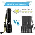 thumbnail image 3 of 2PK Bright Powerful Flashlight XHP70 Rechargeable Zoom Torch Tactical LED Flashlight, 3 of 7
