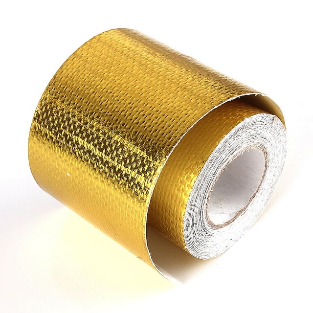 Tubo de escape aplicable dorado, campana extractora, resistente a la temperatura, papel de aluminio, tela de fibra, cinta de papel de aluminio, papel de estaño