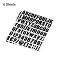 thumbnail image 3 of Uxcell 25mm Height Self Adhesive Waterproof Vinyl Letter Number Sticker Set 6 Sheet Black, 3 of 6