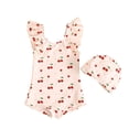 thumbnail image 6 of Girls Swimsuits Cute Ruffle Sleeve With Upf 50 Sun Toddler Pool Kids Beachwear, 6 of 7