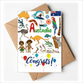 thumbnail image 1 of Australia Landscape Animals National Flag Wedding Cards Congratulations Greeting Envelopes, 1 of 3