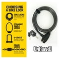 OnGuard 6Foot Straight Hardened Security Steel Cable Key Bike Lock