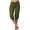 C-Army Green-1, variant on 2025 Womens Casual Sport Yoga Casual Pants Women Plus Solid Pockets Elastic Belt Womens Paper Bag Pants Casual Waist Pants 3/4 Long Length