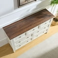 thumbnail image 6 of AENKYO Farmhouse Dresser with 7 Drawers, Storage Drawer Chest for Home, Cream White & Rustic Brown Finish, 6 of 7