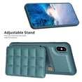 thumbnail image 6 of Dteck for Apple iPhone XS/X Card Holder Back Case with Pockets, Premium PU Leather ID Cash Credit Slots Magnetic Kickstand Flip Folio Slim Hard Protective Cover, green, 6 of 7