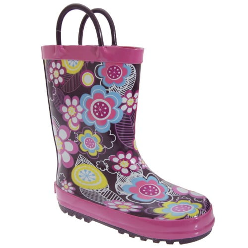 Cotswold Sprinkle Purple/Pink & White Childrens Wellingtons Rubber 