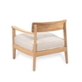 thumbnail image 5 of Outdoor Acacia Wood Club Chair With Beige Cushion Curved Backrest Ergonomic Seating For Patio Garden Corrosion-Resistant Easy Assembly, 5 of 8
