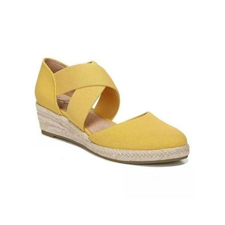

Women s Espadrilles Wedge Closed Toe Summer Heel Lady Platform Wedge Sandals Ankle Cross Strap Shoes