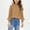 Khaki, variant on Long Sleeve Shirt with Ruffles Girls Solid Color Chiffon Blouses Frill Mock Neck Shirt Lantern Sleeve Tshirt Cute Crewneck Girls Top