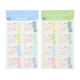 thumbnail image 1 of Calendario de 2 hojas, planificadores mensuales, pestañas de índice autoadhesivas, separadores de índice semanales, marcadores de página, diarios, planificadores, agendas, organizadores, accesorios., 1 of 5