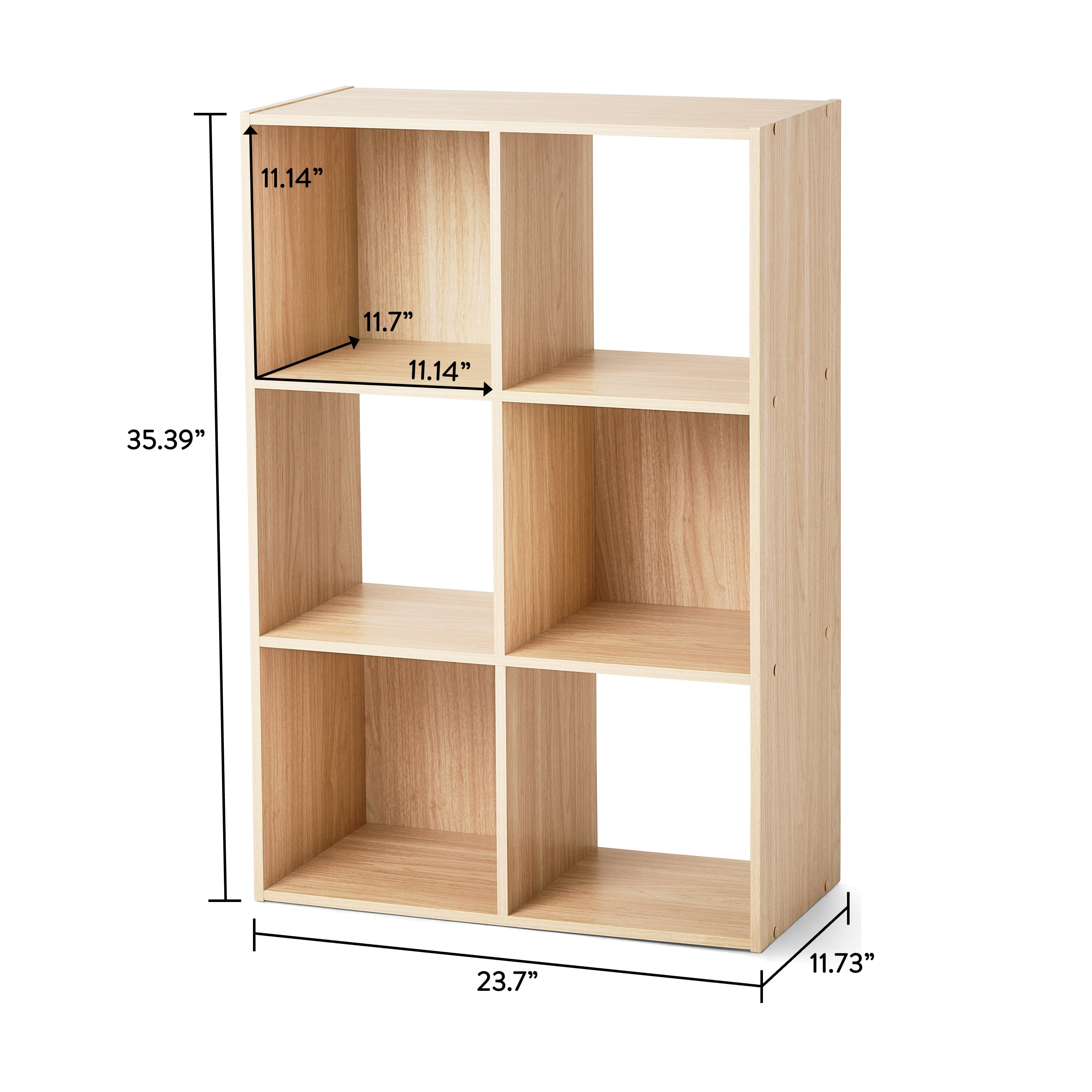 Mainstays 6 Cube Storage Organizer, Spring Pine