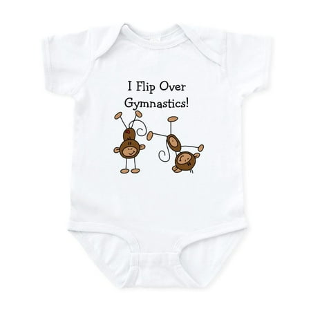 

CafePress - Flip Over Gymnastics Infant Bodysuit - Baby Light Bodysuit Size Newborn - 24 Months