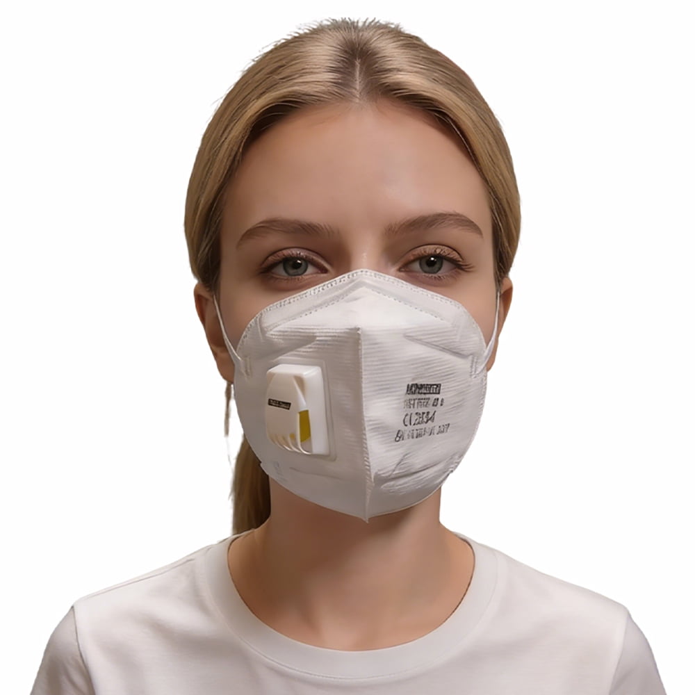 FFP2 Folding Face Masks Disposable Adults - 25 PCS 5 Layer Protection Dust Breathable Comfortable Respirator