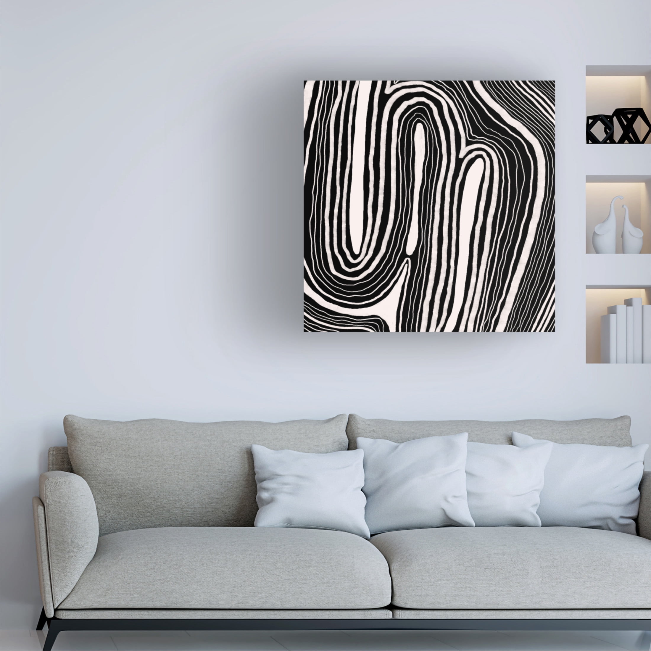 Canvas Wall Art - Regina Moore 'Dizziness I' Wall Art for Living Room, Bedroom, or Office Décor by Trademark Fine Art - 18 x 18 Inches