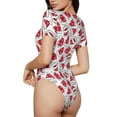 thumbnail image 2 of Balery Christmas Hat Body de cuello redondo de manga corta para mujer Tops de manga corta Tops básicos-Medium, 2 of 7