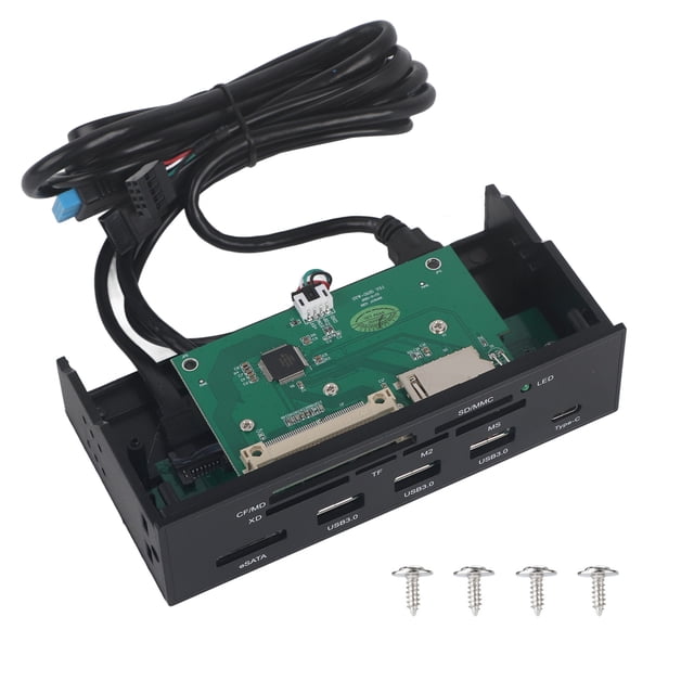 Panel frontal de PC con lector de tarjetas interno multifunción de 5,25 pulgadas