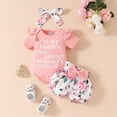 thumbnail image 2 of TOWED22 Newborn Baby Clothing Outfits Cute Romper Bodysuit Bloomer Shorts Set Pink,9-12 M, 2 of 7
