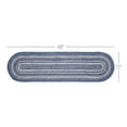 thumbnail image 6 of VHC Brands Farmhouse Great Falls Blue Table Runner, Blue White, Jute Blend, Rectangle, 13x36 Inches, 6 of 11