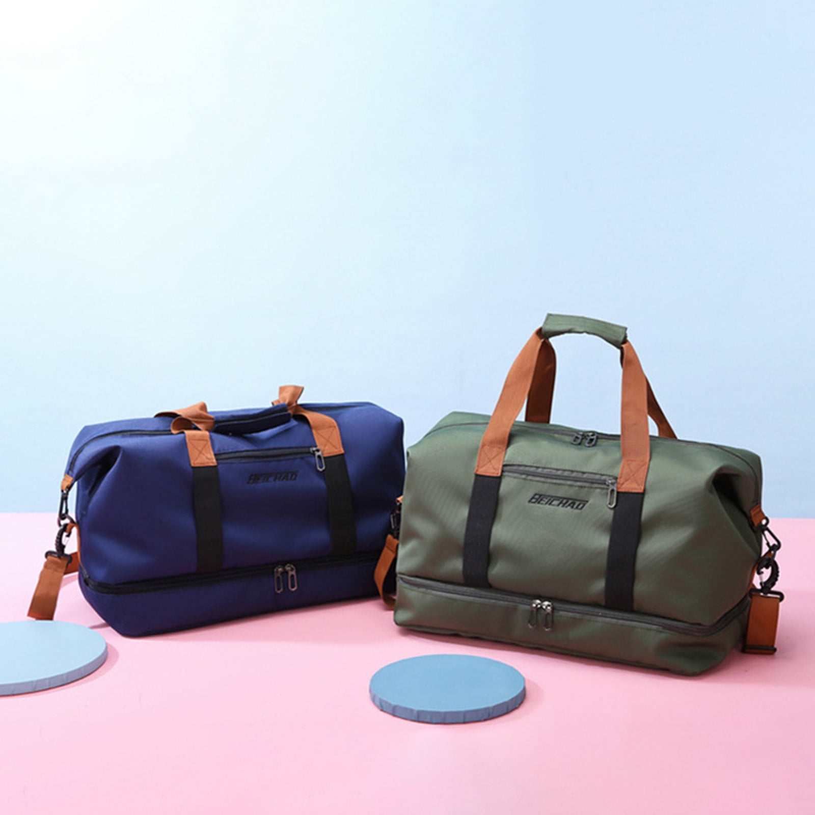 Jacenvly Backpack Laptop Gym Bag Women Men Duffel Bag Sports Gyms Water Proof Dufflebag with Shoe Wet Clothes Compartments Lightweight Carryon Gymbag