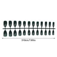 thumbnail image 4 of Qarigey 24 piezas de uñas postizas DIY, estilo Simple, accesorio de moda para mujer, salón de casa, chica, cubierta completa, puntas para Juegos de manicura Verde oscuro, 4 of 5