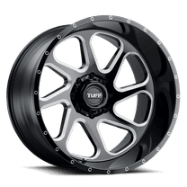 Tuff T2B 24X14 8X165.1 -72Et 125.1Cb Gloss Black W/ Milled Spokes Wheel