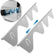 2 Pack Stainless Steel Stove Gap Covers, Stove Gap Filler for Kitchen for Kitchen, Adjustable Length 13.8" to 27.5", Silver
