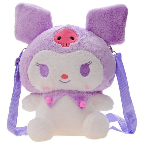 Anime Plush Backpack Cartoon Character Kuromi Shoulder Bag Toy Bag Character Cute Soft Filling Bag Best Gift for Friends Kids Adult Birthday Gifts