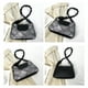 thumbnail image 4 of Bolso informal de hombro para mujer - Bolso bandolera de cuero PU con correa ajustable, 9,44x5,91x2,36 pulgadas, negro o azul cielo, bolso para móvil y cartera para trabajo, viajes, compras, 4 of 6