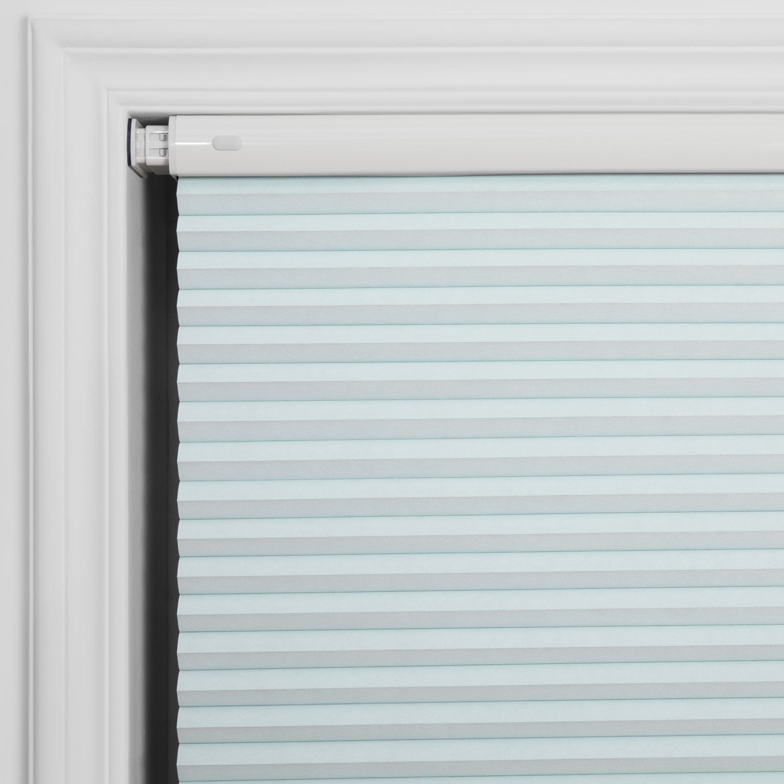 TWOPAGES Aura Blackout No Drill Cellular Shade - Cordless Honeycomb Blinds for Windows, Light Blue, 24"x72" (1 Panel)